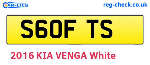 S60FTS are the vehicle registration plates.