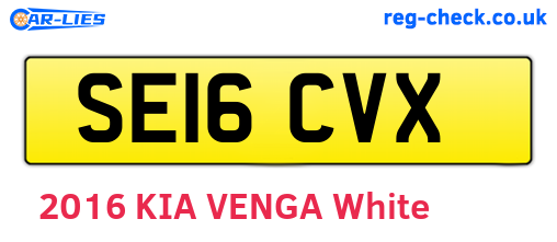 SE16CVX are the vehicle registration plates.