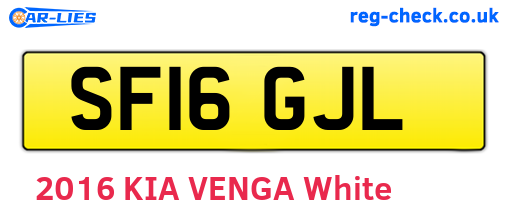 SF16GJL are the vehicle registration plates.
