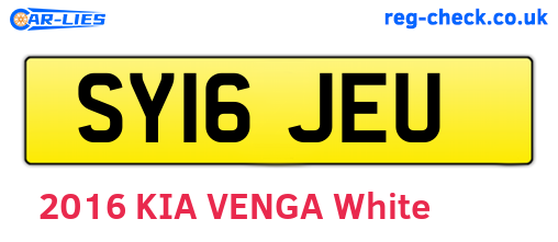 SY16JEU are the vehicle registration plates.