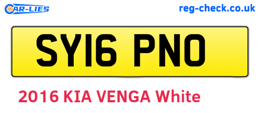 SY16PNO are the vehicle registration plates.