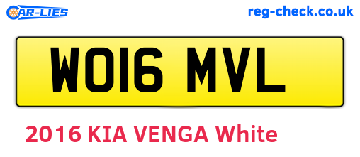 WO16MVL are the vehicle registration plates.