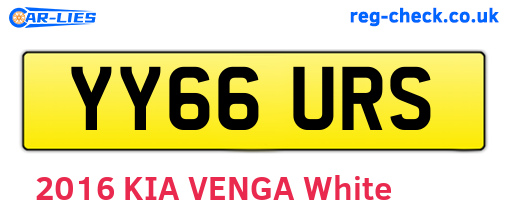 YY66URS are the vehicle registration plates.