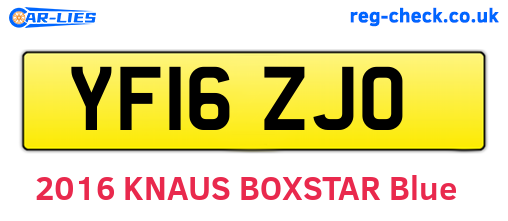 YF16ZJO are the vehicle registration plates.