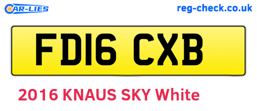 FD16CXB are the vehicle registration plates.