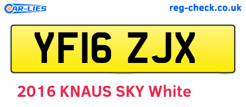 YF16ZJX are the vehicle registration plates.