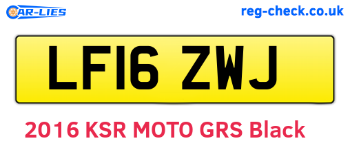 LF16ZWJ are the vehicle registration plates.