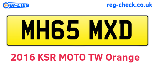 MH65MXD are the vehicle registration plates.