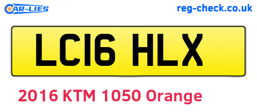 LC16HLX are the vehicle registration plates.