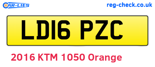 LD16PZC are the vehicle registration plates.