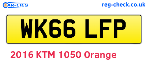WK66LFP are the vehicle registration plates.