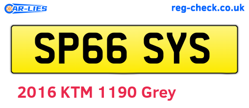 SP66SYS are the vehicle registration plates.