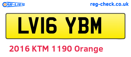 LV16YBM are the vehicle registration plates.