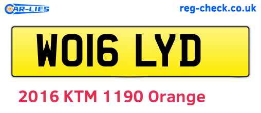 WO16LYD are the vehicle registration plates.
