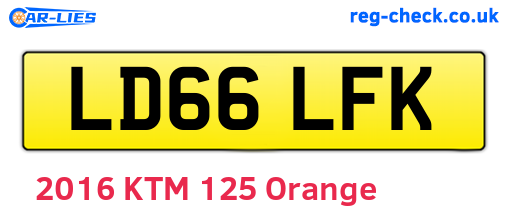 LD66LFK are the vehicle registration plates.