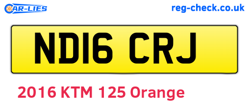 ND16CRJ are the vehicle registration plates.
