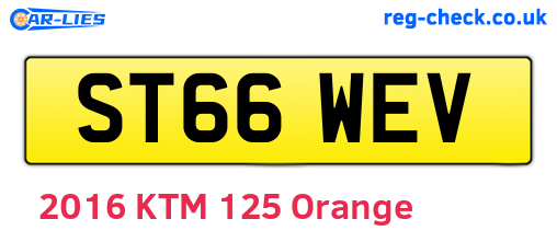 ST66WEV are the vehicle registration plates.