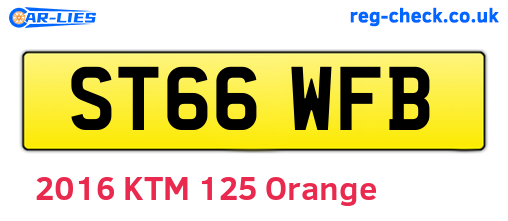 ST66WFB are the vehicle registration plates.