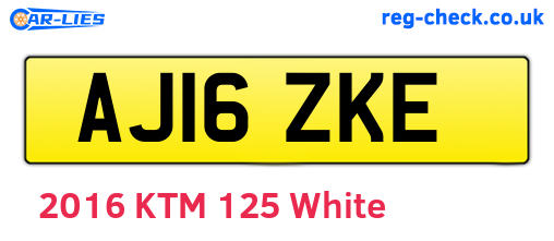 AJ16ZKE are the vehicle registration plates.