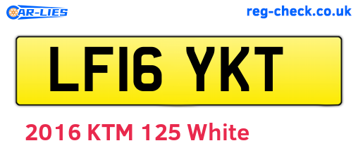 LF16YKT are the vehicle registration plates.