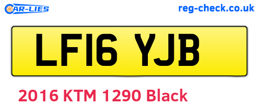 LF16YJB are the vehicle registration plates.