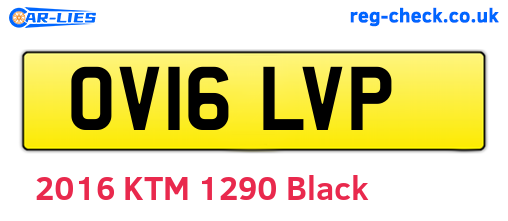 OV16LVP are the vehicle registration plates.