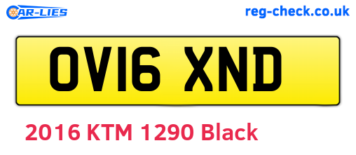 OV16XND are the vehicle registration plates.
