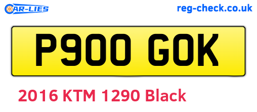 P900GOK are the vehicle registration plates.