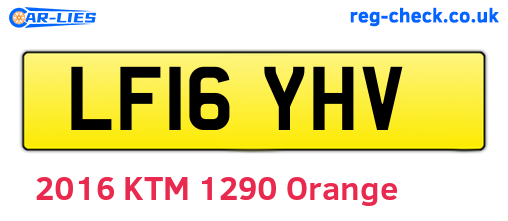 LF16YHV are the vehicle registration plates.
