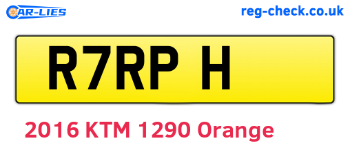 R7RPH are the vehicle registration plates.