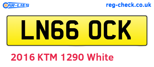 LN66OCK are the vehicle registration plates.