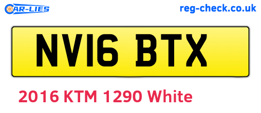 NV16BTX are the vehicle registration plates.
