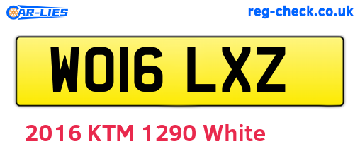 WO16LXZ are the vehicle registration plates.