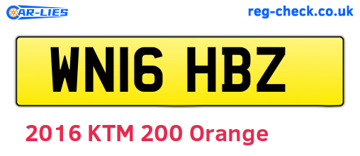 WN16HBZ are the vehicle registration plates.