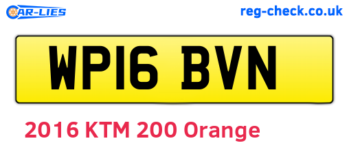 WP16BVN are the vehicle registration plates.