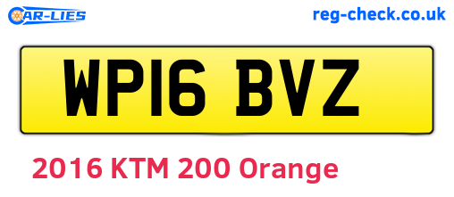 WP16BVZ are the vehicle registration plates.