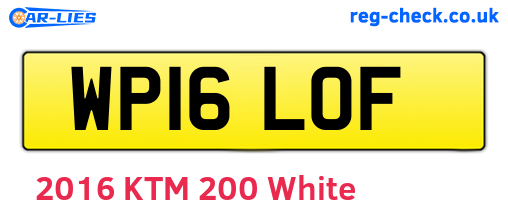 WP16LOF are the vehicle registration plates.