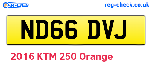 ND66DVJ are the vehicle registration plates.