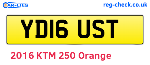 YD16UST are the vehicle registration plates.