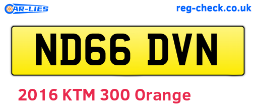 ND66DVN are the vehicle registration plates.