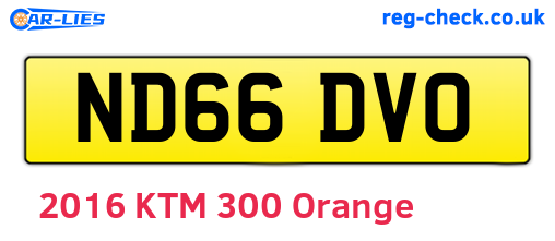 ND66DVO are the vehicle registration plates.