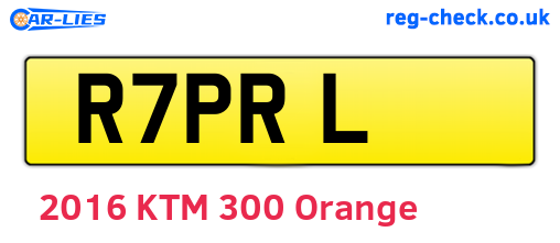 R7PRL are the vehicle registration plates.