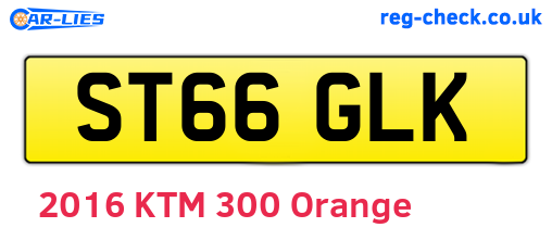ST66GLK are the vehicle registration plates.