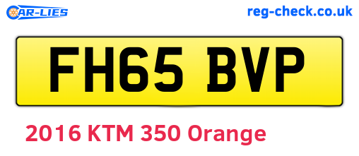 FH65BVP are the vehicle registration plates.