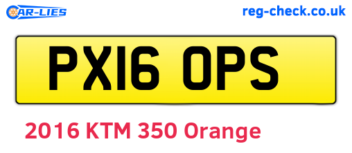 PX16OPS are the vehicle registration plates.