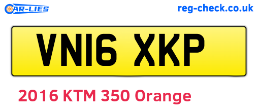 VN16XKP are the vehicle registration plates.