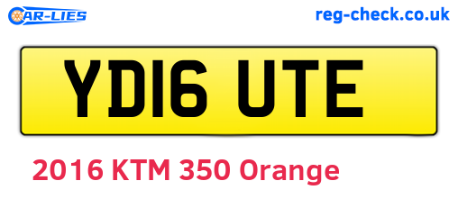 YD16UTE are the vehicle registration plates.