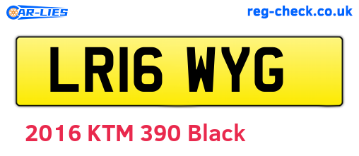 LR16WYG are the vehicle registration plates.
