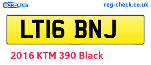 LT16BNJ are the vehicle registration plates.