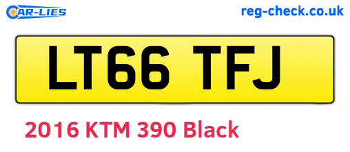 LT66TFJ are the vehicle registration plates.
